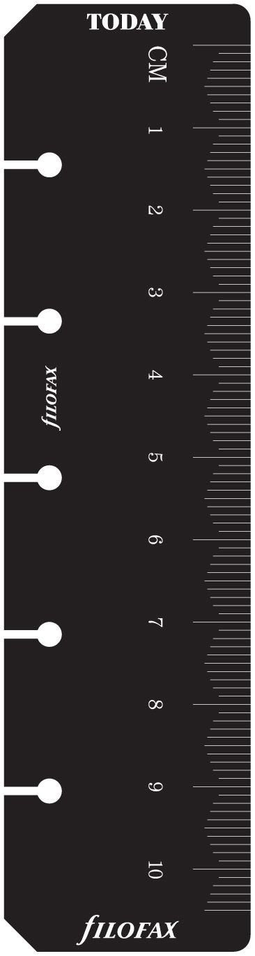 Filofax Mini Ruler Page Marker - Black - Image 1